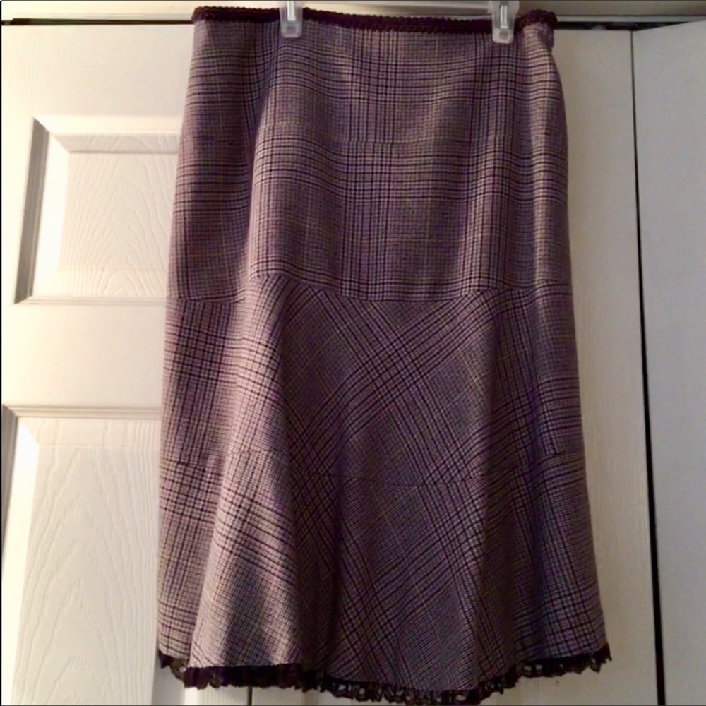 PLUM PURPLE A-LINE SKIRT GORGEOUS DETAIL